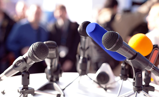 Microphones on a table